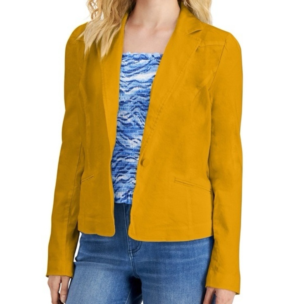 NWT International Concepts Roasted Squash Puff-Sleeve Womens Jacket Size XXL
